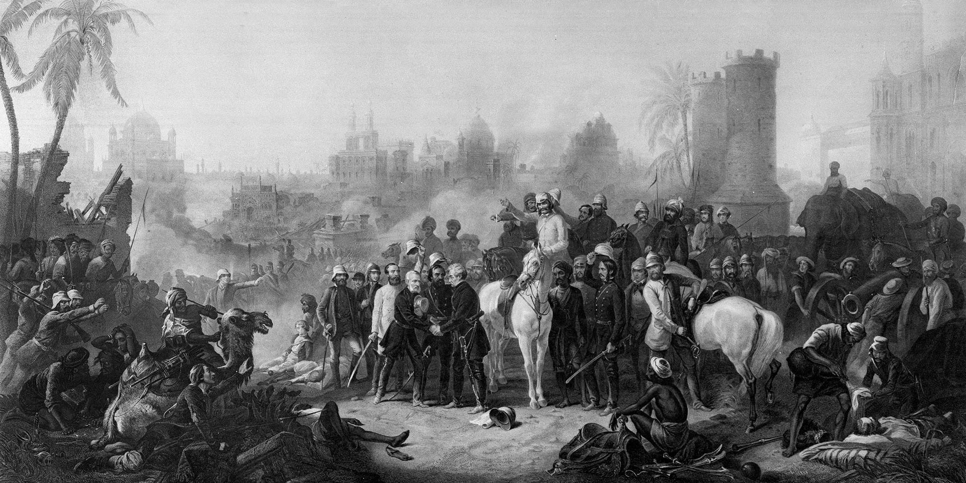 The Relief of Lucknow and Triumphant Meeting of Havelock, Outram and Sir Colin Campbell