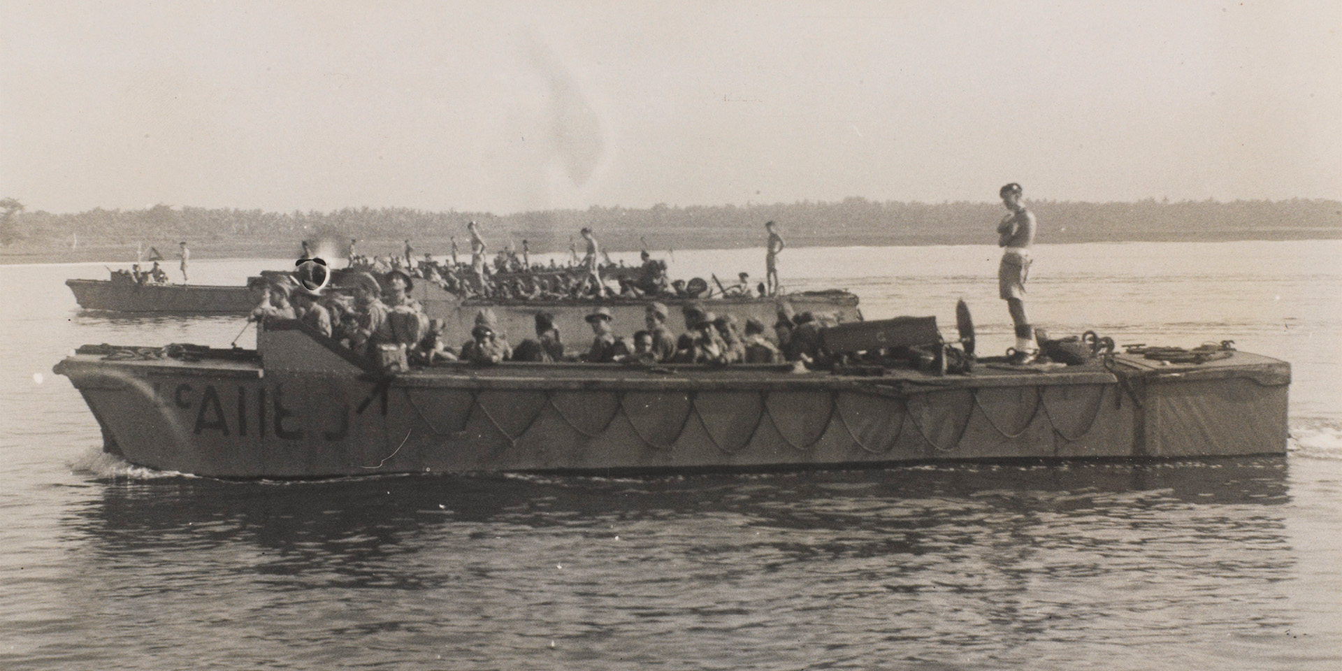 Units of the Royal Netherlands East Indies Army landing on Bali, 1946