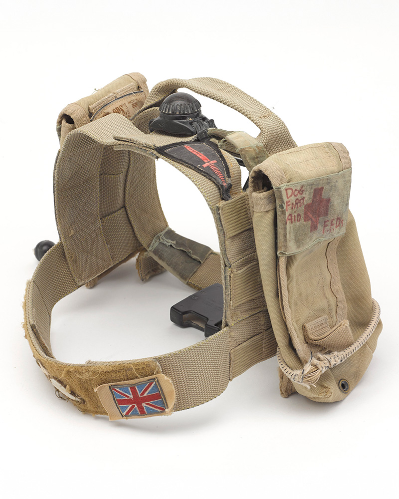 Medical harness worn by Diesel in Afghanistan