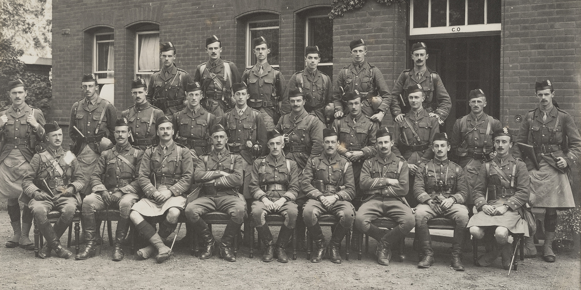 Group photograph of officers of The Black Watch