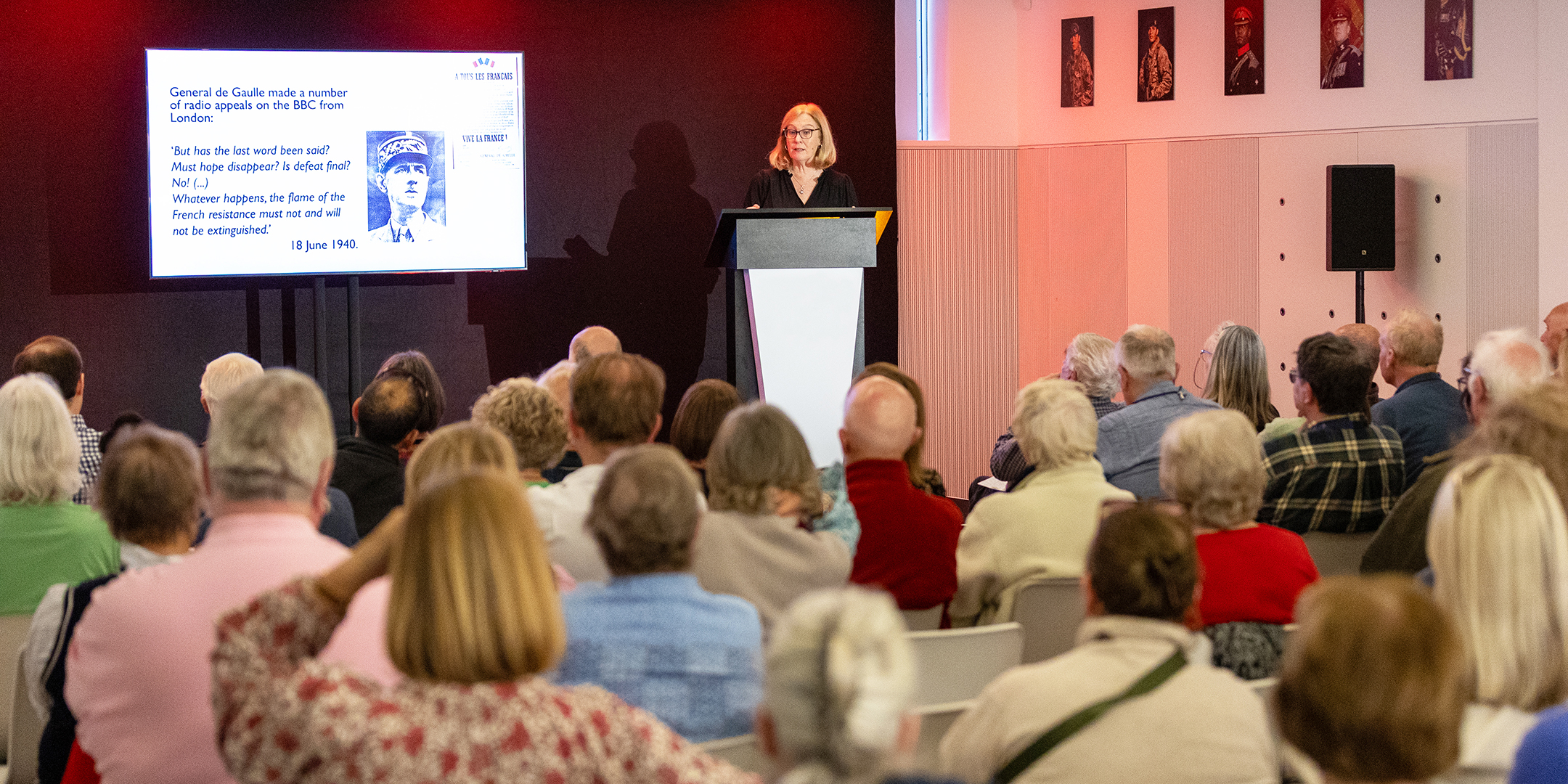 A group of people attending a lecture