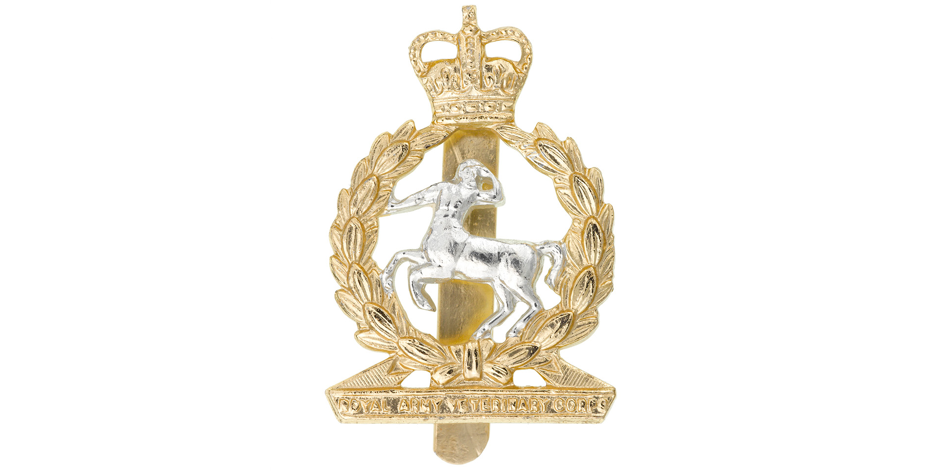 Other ranks' cap badge, Royal Army Veterinary Corps, c1965