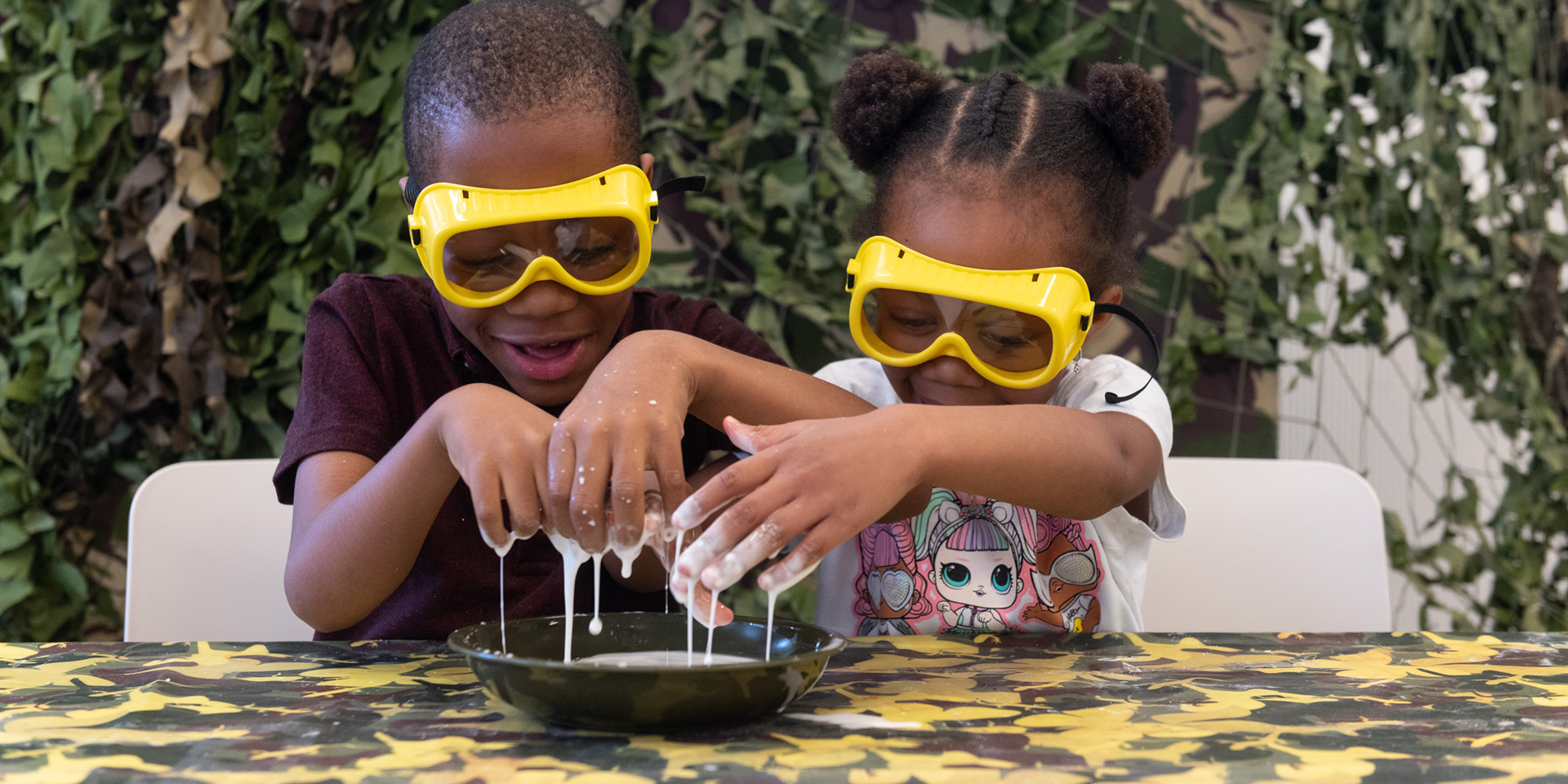 Children taking part in a creative workshop at the National Army Museum