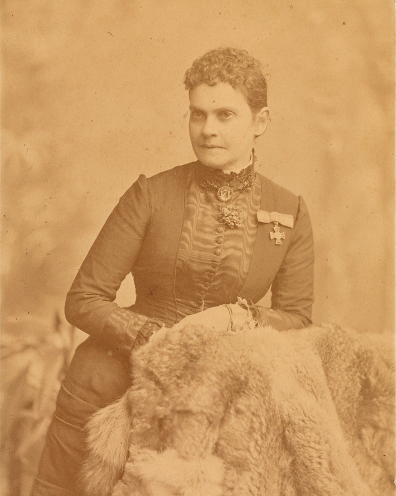 Portrait photograph of Mrs George Fox, 1883