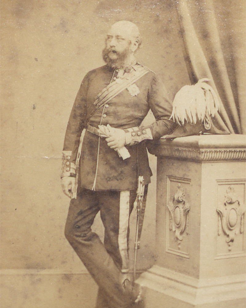 Studio portrait photograph of Prince George, Duke of Cambridge, c1861