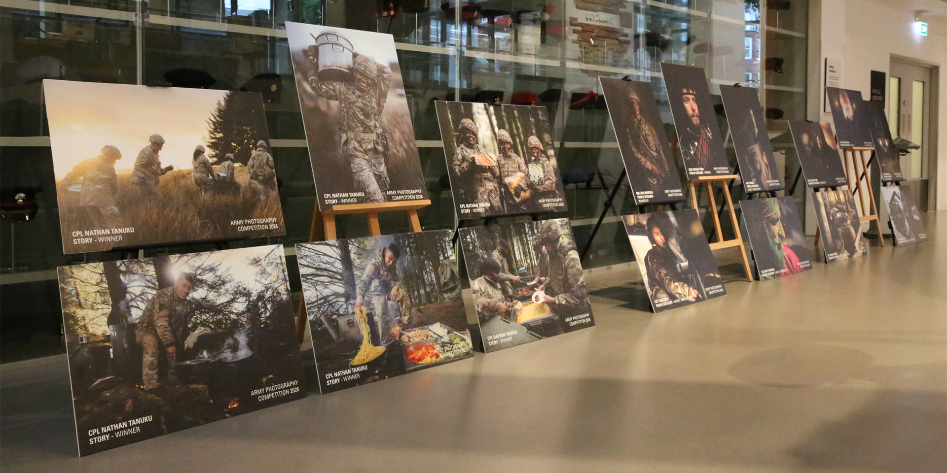 Army Photographic Competition Award Winners display