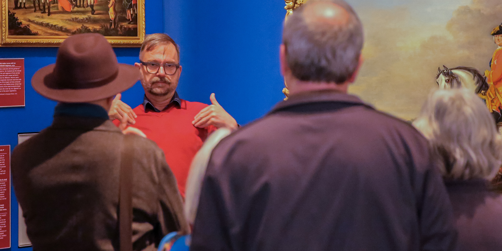Visitors attending a British Sign Language tour at the National Army Museum