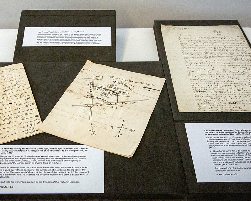 Papers from the Napoleonic archive collections on display