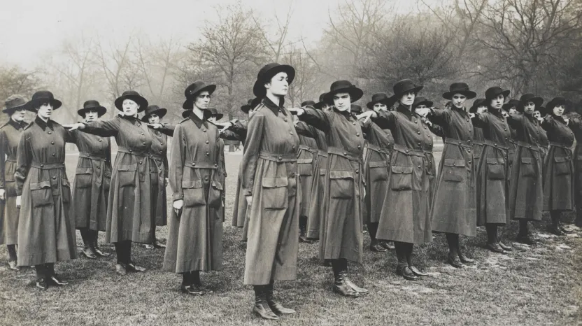 WAACs on parade, c1917