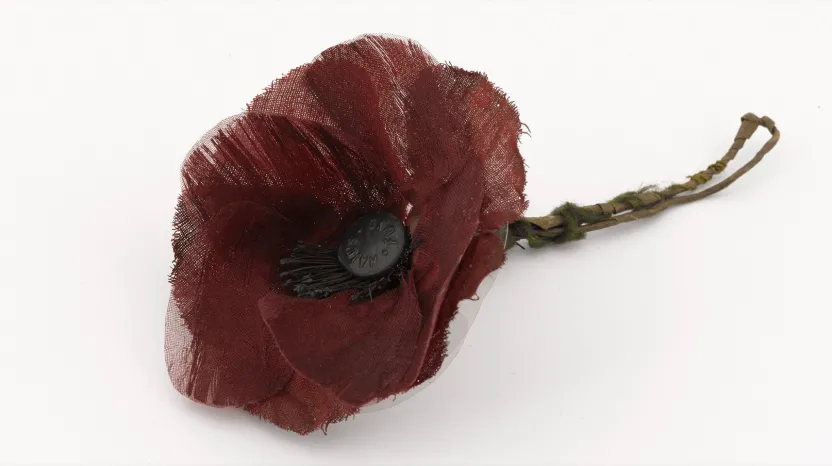 Earl Haig Fund poppy lapel badge, c1930
