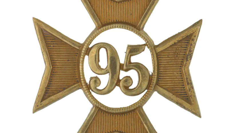 Glengarry badge, 95th (Derbyshire) Regiment of Foot, c1874