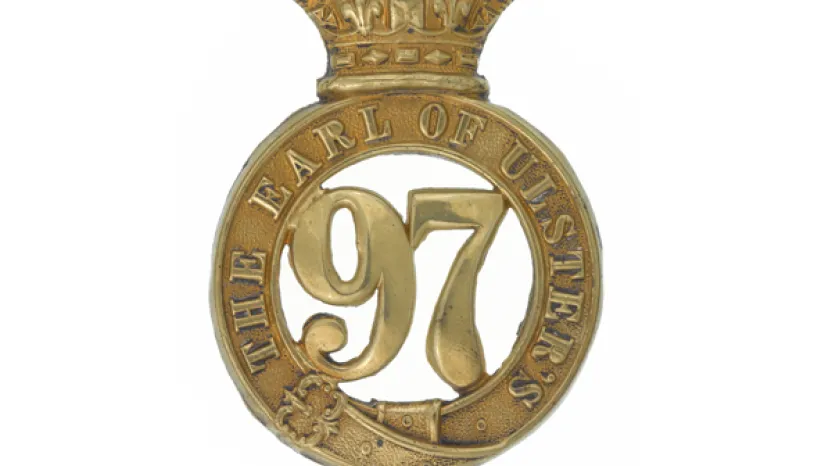 Glengarry badge, 97th (Earl of Ulster’s) Regiment of Foot, c1874