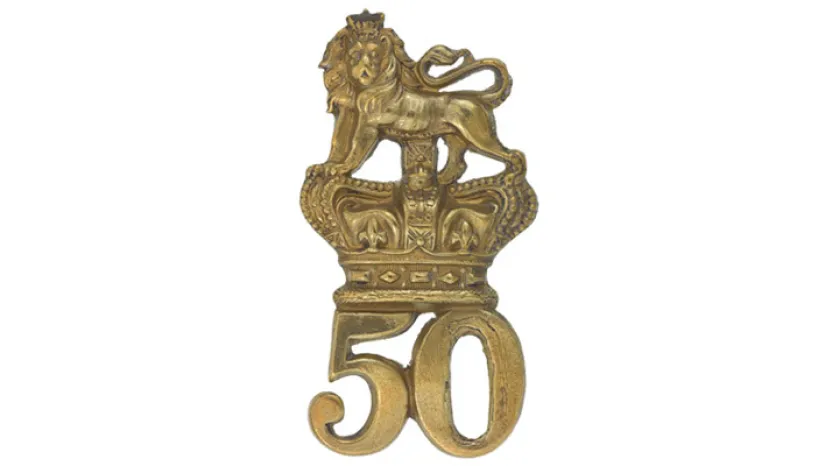 Glengarry badge, 50th (Queen’s Own) Regiment of Foot, c1874