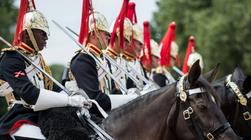 Members of the Household Cavalry Mounted Regiment, Horse Guards, London, 2016