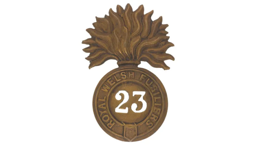 Other ranks' glengarry badge, The Royal Welch Fusiliers, c1874