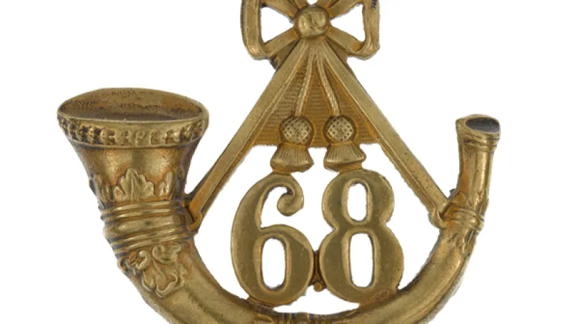 Glengarry badge, 68th (Durham) Regiment of Foot (Light Infantry), c1874