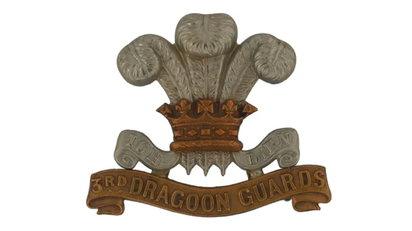 Other ranks' cap badge, 3rd (Prince of Wales's) Dragoon Guards, c1900