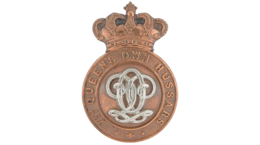 Cap badge, 7th (Queen's Own) Hussars, c1900