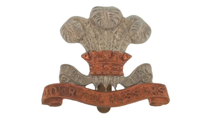 Cap badge, 10th (Prince of Wales’s Own Royal) Hussars, c1896