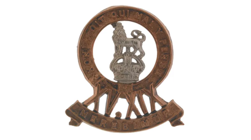 Cap badge, 15th/19th Hussars, c1922
