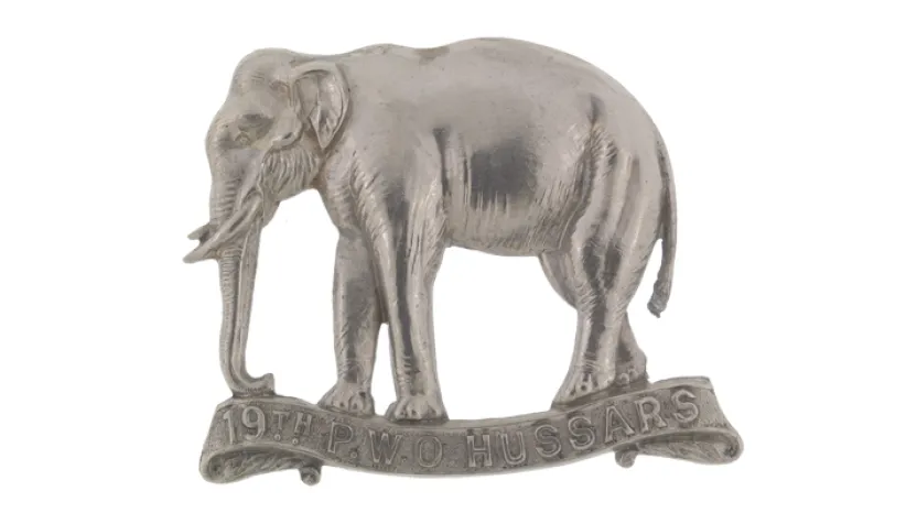 Cap badge, 19th (Princess of Wales's Own) Hussars, c1896