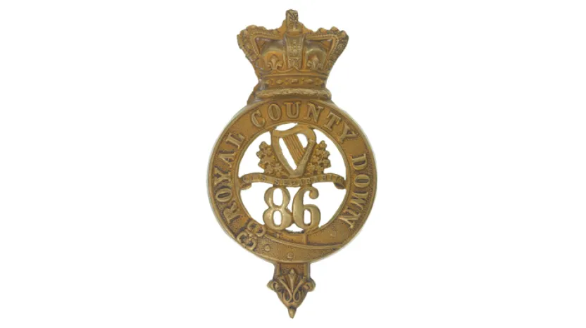 Glengarry badge, other ranks, 86th (Royal County Down) Regiment of Foot, c1874