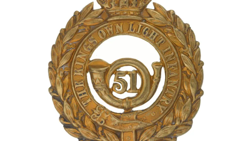 Glengarry badge, 51st (2nd Yorkshire West Riding) or The King's Own Light Infantry, c1874