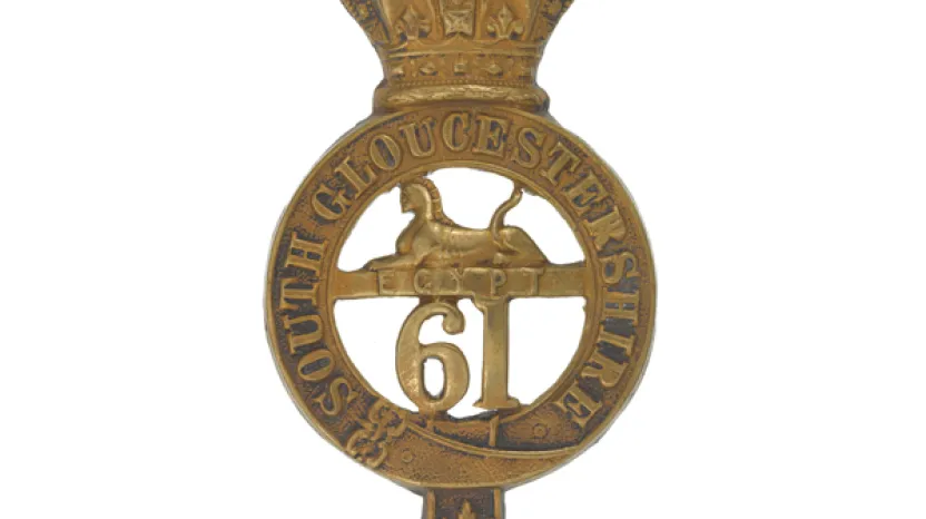 Glengarry badge, 61st (South Gloucestershire) Regiment of Foot, c1874