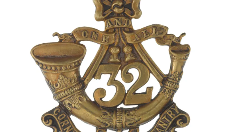 Glengarry badge, 32nd (Cornwall) Light Infantry, c1874