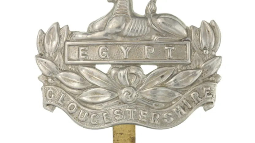 Cap badge, The Gloucestershire Regiment, c1930