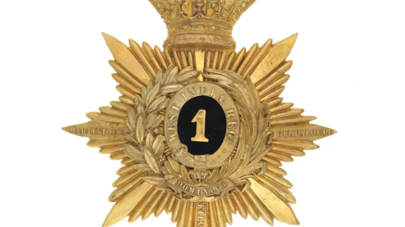 Helmet plate, officer, 1st West India Regiment, c1880