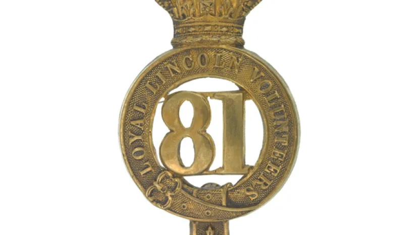 Glengarry badge, other ranks’, 81st (Royal Lincoln Volunteers) Regiment of Foot, c1874
