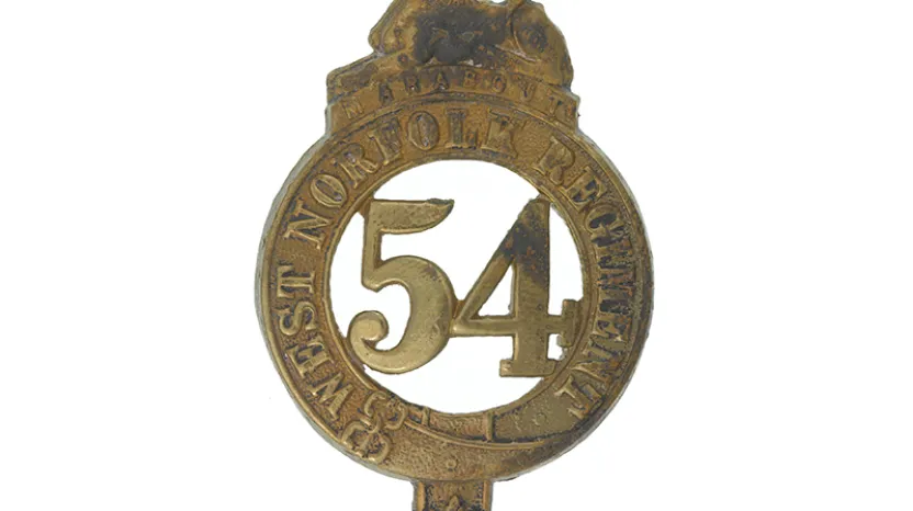Glengarry badge, 54th (West Norfolk) Regiment, c1874