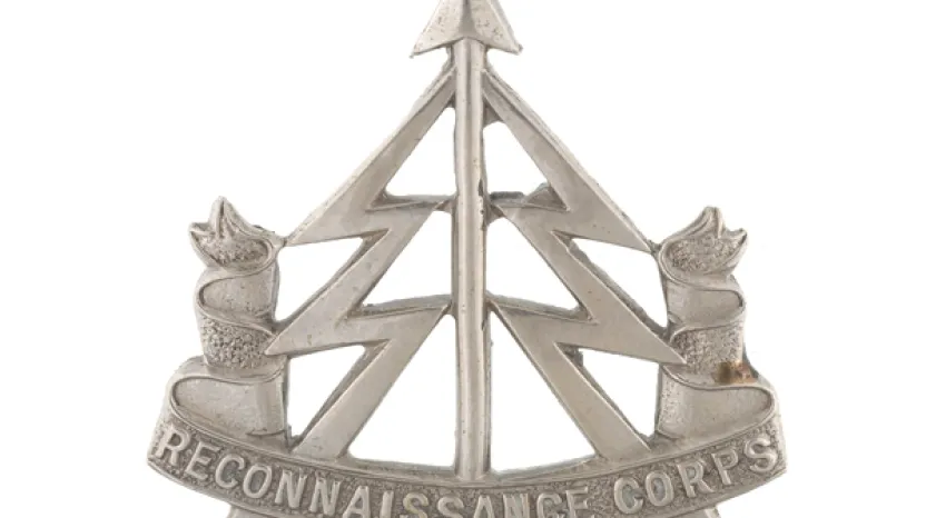 Cap badge of the Reconnaissance Corps, c1941