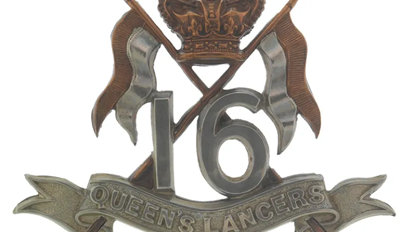 Cap badge, 16th (The Queen’s) Lancers, c1900