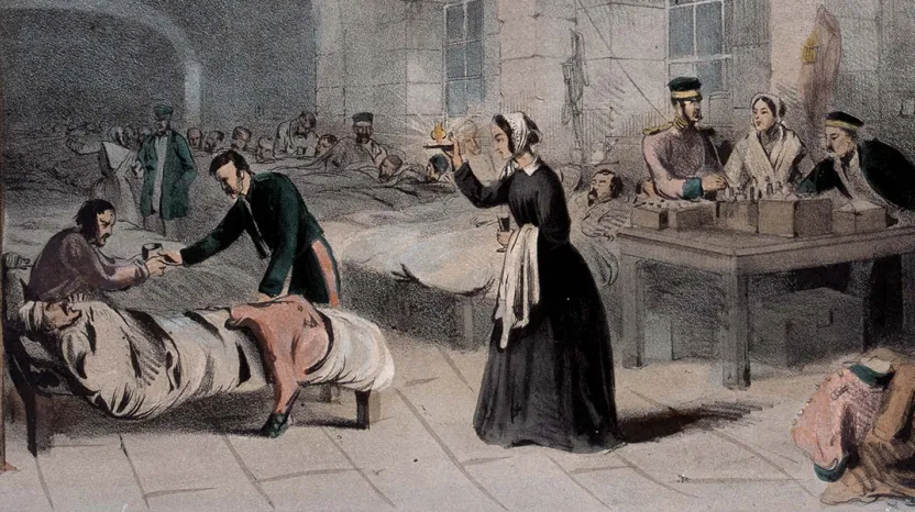 Florence Nightingale in the Military Hospital at Scutari, 1855