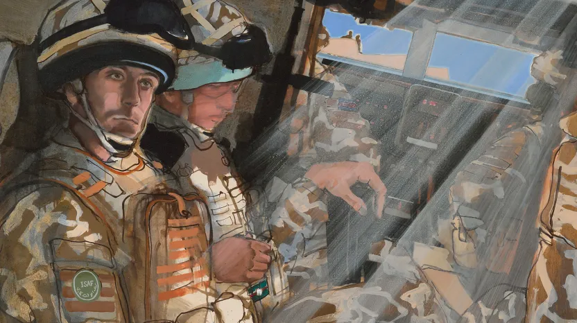 Detail from the painting 'Inside Mastiff 33A'