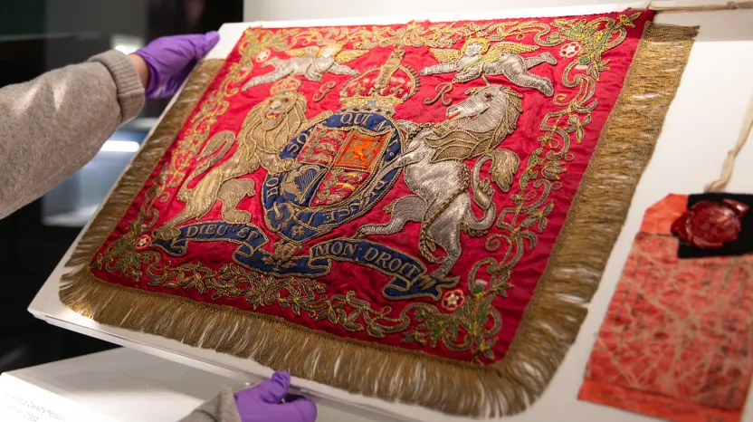 Household Cavalry trumpet banner