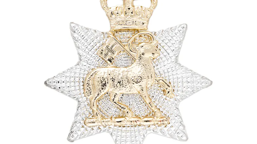 Collar badge, The Queen's Royal Surrey Regiment, 1961