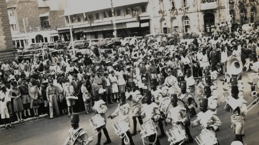 VE Day celebrations at Nairobi, Kenya, May 1945