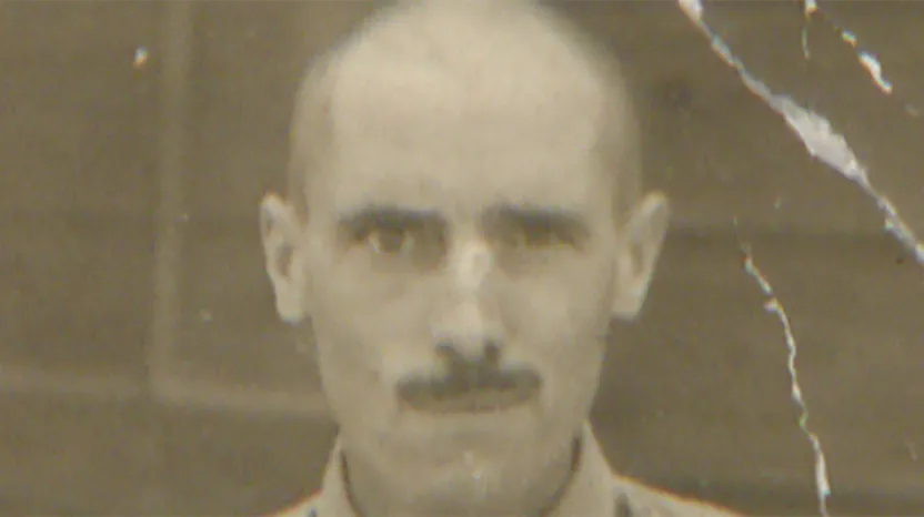 Ted Senior during his time as a prisoner of war, c1943