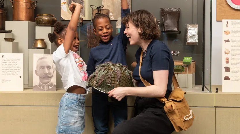 Children on a family tour