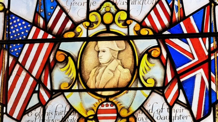 A picture of the Arnold Window at St Mary’s Church in Battersea