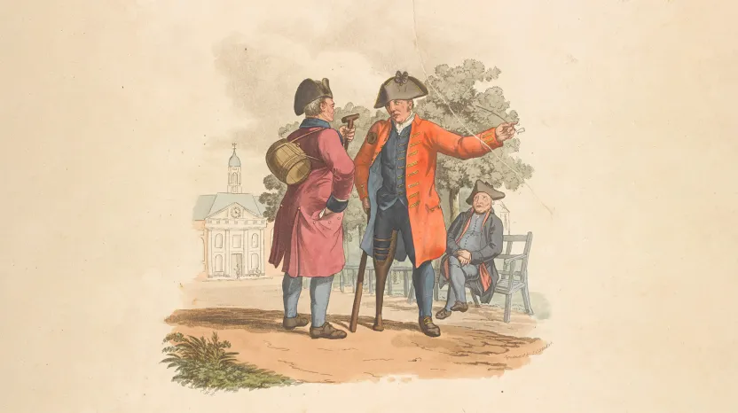 A disabled British veteran of the Napoleonic Wars, c1812