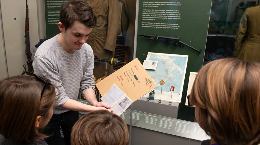Children taking part in an interactive gallery tour