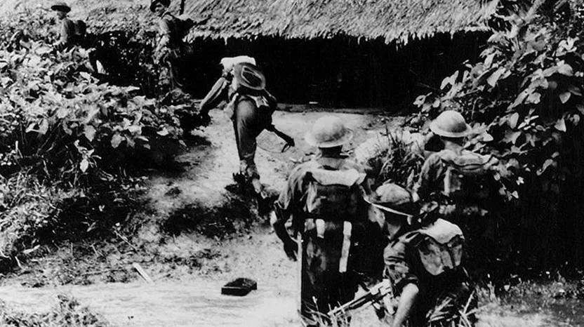 Soldiers of 2nd Battalion, The Royal Welch Fusiliers at the capture of Pintha, 18 October 1944