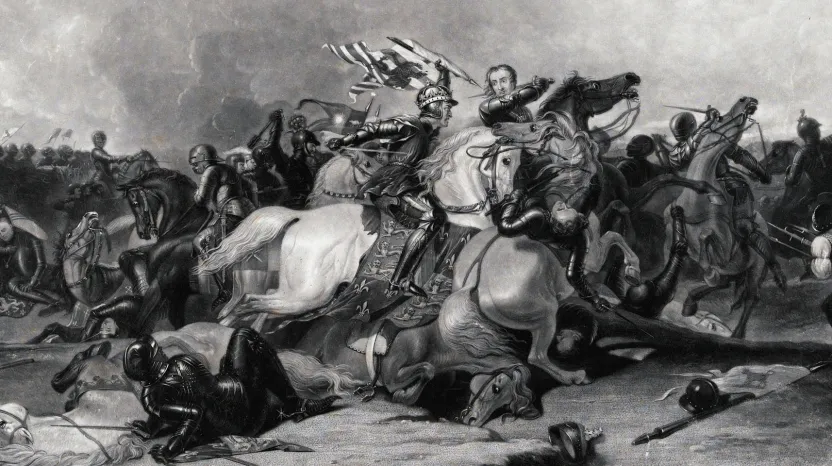 Richard III and the Earl of Richmond at the Battle of Bosworth