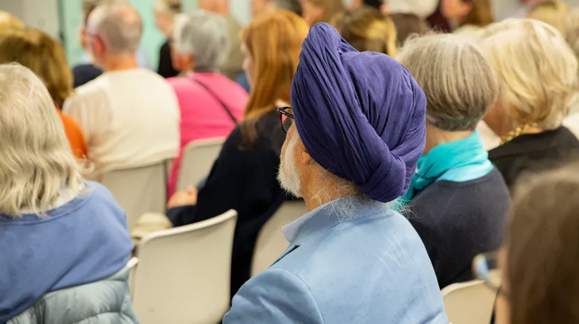 Audience members at a National Army Museum talk