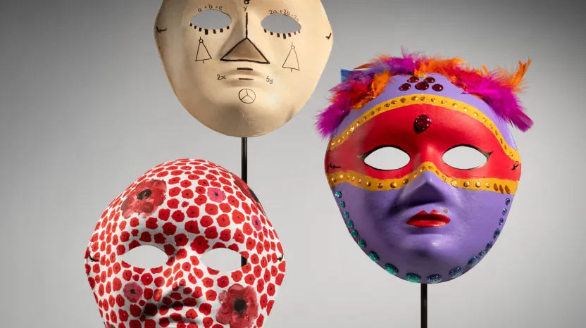 A selection of masks created as part of the Behind the Mask project
