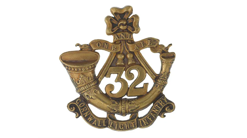 Glengarry badge, 32nd (Cornwall) Light Infantry, c1874